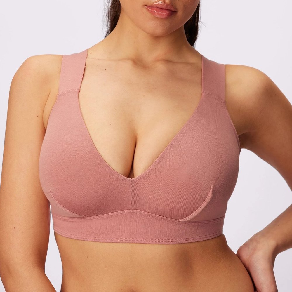 EUC Parade pink SuperSoft Triangle Bralette size 2 (36DD/E)